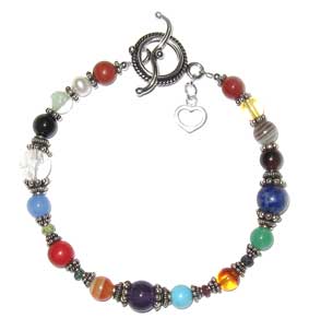 Sterling Bible Stone Bracelet